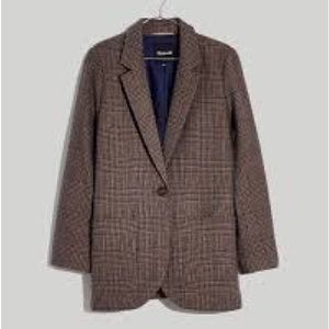 Madewell Larsen Blazer in Hawsell Plaid Sz Large EUC